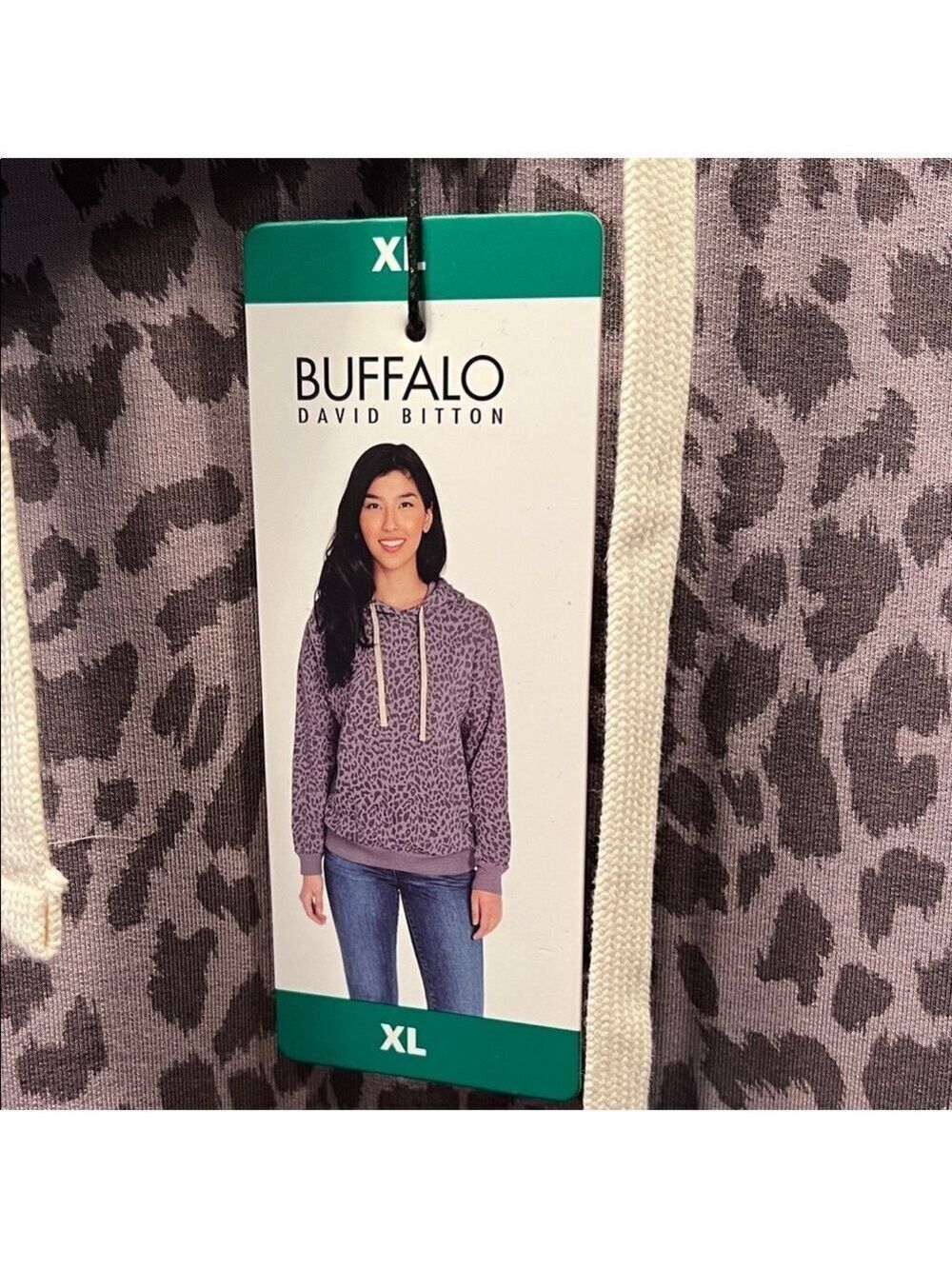 Buffalo David Bitton Animal Print Hoodie, Size XL - Picture 2 of 9